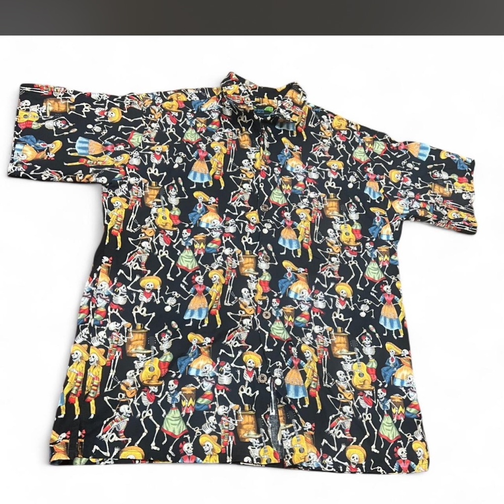 Moon Dog Shirt Co. "Day of the Dead" Handmade Button-Down